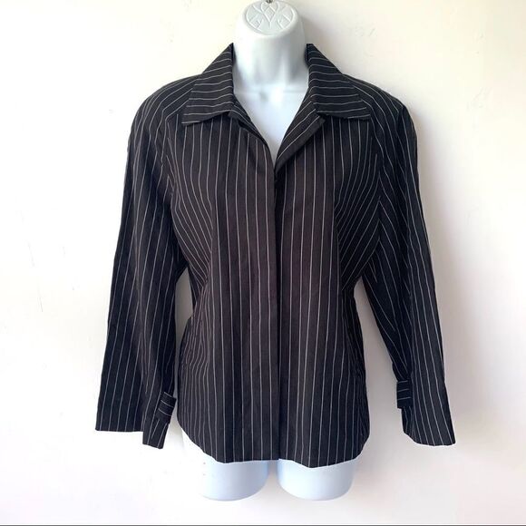 Lauren Ralph Lauren Linen Cotton Pinstripe Jacket - Picture 1 of 15